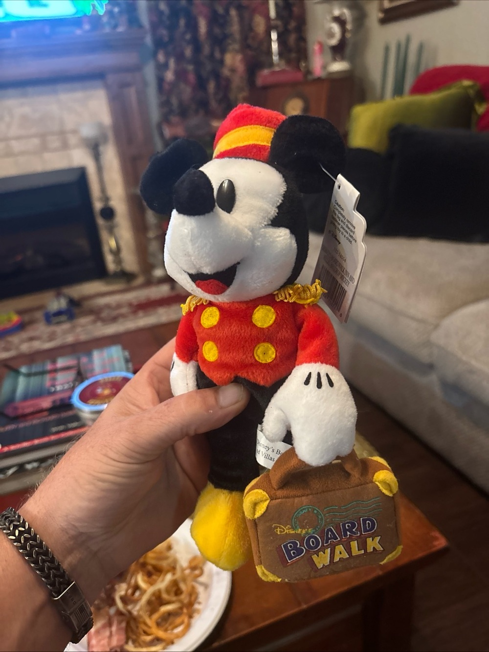 Disney BoardWalk Inn Villas Bellhop Mickey Mouse Plush Suitcase Original Tag